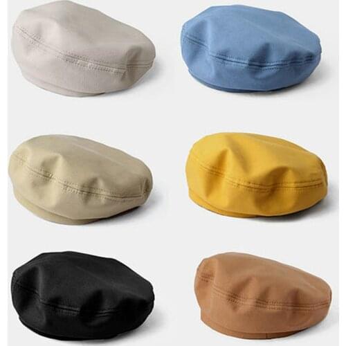 Berets Fashion Korean Spring Thin Solid Painter Cap Fedora Panama Bonnets Fall Hats For Women Hats
