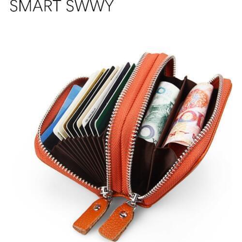Brand Luxury Genuine Leather Short Wallet Women Purses Coin Purse Small Rfid Wallet Ladies Mini Card Holder Purse For Girls 2020