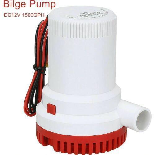Bilge Pump 12V Electric Water Pump For Aquario Submersible Seaplane Motor Homes Houseboat Boat 1500GPH