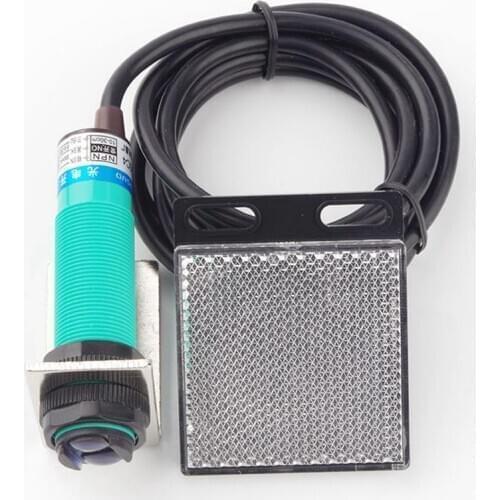 30-300CM 3-36V DC NPN Normally Open E3F-R2C1 Photoelectric Switch Infrared Proximity Sensor With Reflector Board IP65