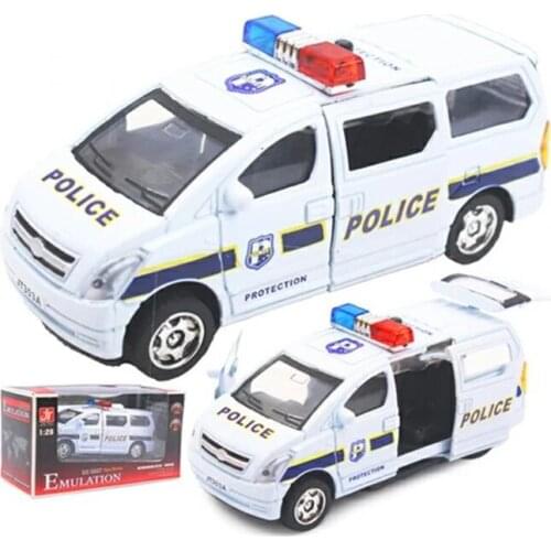 Pull back alloy cars ambulance Minibus 1:28 microbus Car Model brand gift for children kids boys birthday