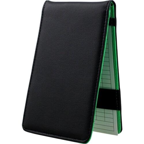PU Leather Golf Scorecard Holder Score Card Notebook Accessories Equipment