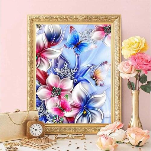 Full Drill Square Diamond Painting 5D Butterfly New Arrival Diamond Art Embroidery Flowers Home Decoration