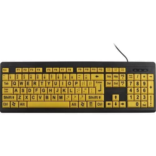CHYI Wired Keyboard USB English Waterproof Computer Keypad 104 Keys For Laptop Desktop