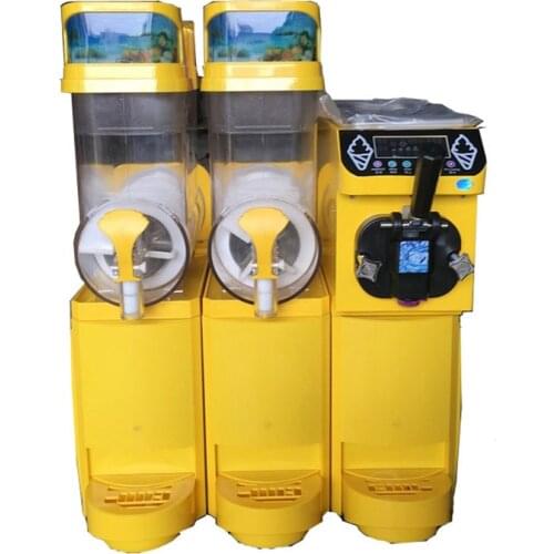 Commercial Two Tank Slush Machine+Ice Cream Machine For Cafeteria Coffee Shop Restaurant Business with hot selling