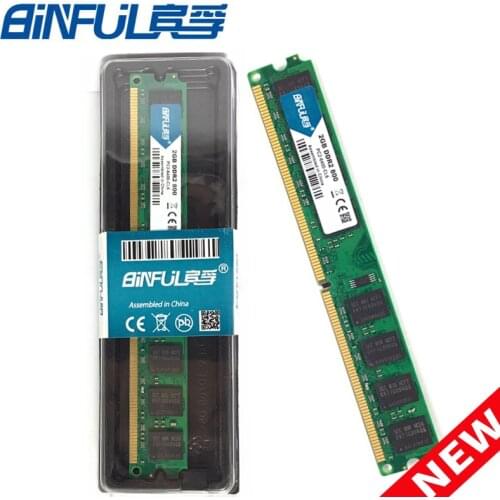 BiNFUL PC Memory RAM Memoria Module Computer Desktop DDR2 2GB 2G PC2 5300 6400 667 800MHz RAMCompatible with AMD Intel Platform