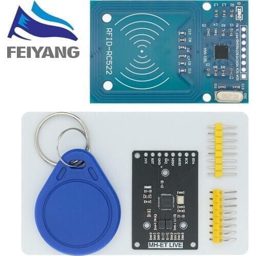 RFID Module RC522 MFRC-522 Kits S50 13.56 Mhz 125Khz 6cm With Tags SPI Write & Read for Arduino uno 2560