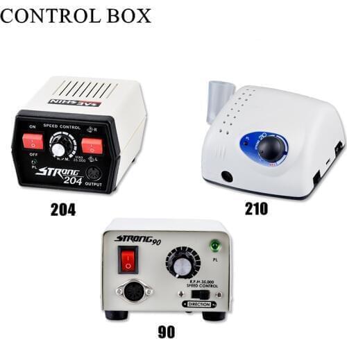 Strong 210 Power Control Box For 102L 105L Micro motor Handpiece 65W Manicure Pedicure machine Electric Nail Drill Pedal Tools