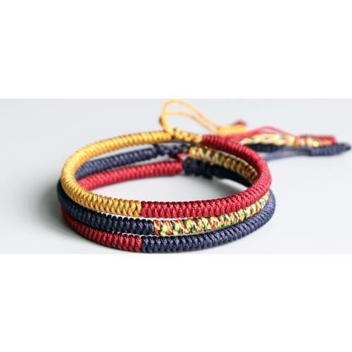 Eastisan 2019 Multi Color Tibetan Buddhist Lama Braided Knots Lucky Rope Bracelet For Man Women Size Adjustable Handmade Jewelry