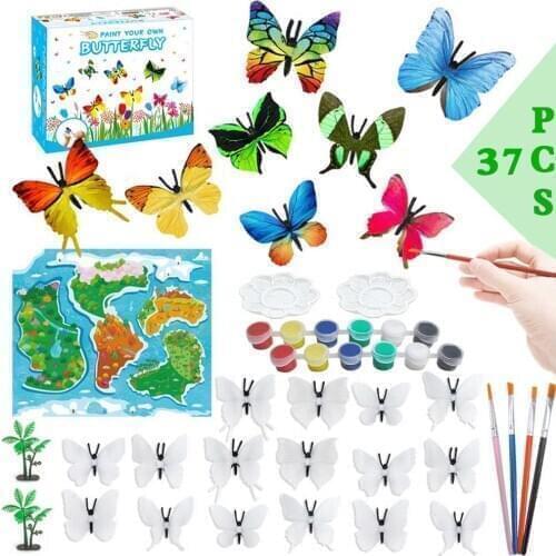Butterfly Painting Kit Safe DIY Crafts Arts Supplies Toy Soft Non-woven Fabric Waterproof And Anti-fouling Game Carpet For Kids