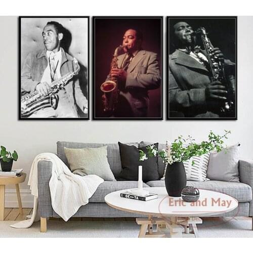 Posters And Prints Charlie Parker Jazz Saxophone Canvas Painting Wall Pictures For Living Room Vintage Decorative Home Decor