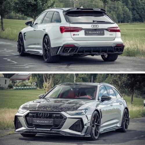 Suitable For A4 Audi Travel Version Upgrade Rs6 Mansory Wide Body Surround the Net Tail in Front and Rear Bars