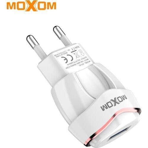 MOXOM 2.4A USB Charger for iPhone X 8 7 iPad Fast Wall Charger USB Cable Charger EU Adapter For Samsung S9 Xiaomi Mi 8 HUAWEI
