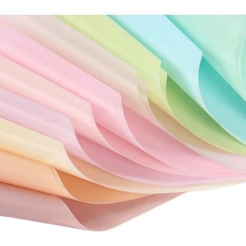Solid Color Half Transparent Wrapping Paper Frosted Gift Wrapping Paper Monochrome Fresh Flower Bouquet Packaging Materials