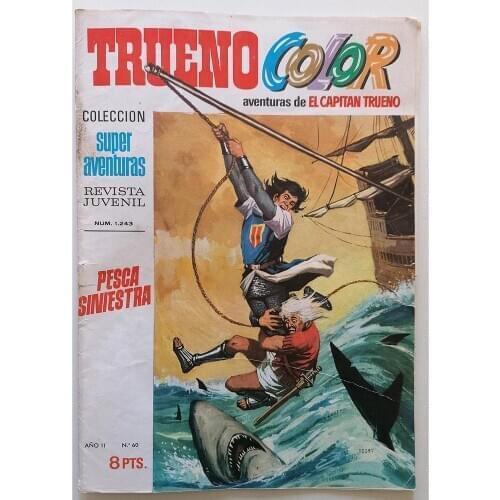 Thunder COLOR the adventures of Captain Thunder No. 60, 1970, 1ª edition Spanish, ED. BRUGUERA, author AMBROS
