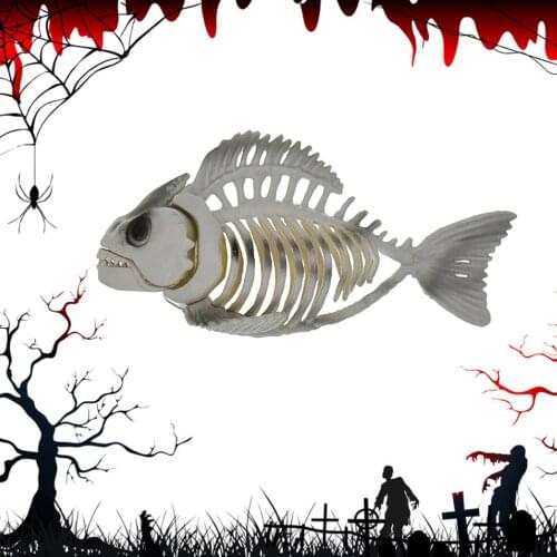 Halloween Decoration Mouse Fish Skeleton Bones Ornaments Artificial Plastic Skeleton Series Halloween Holiday Party Props A40