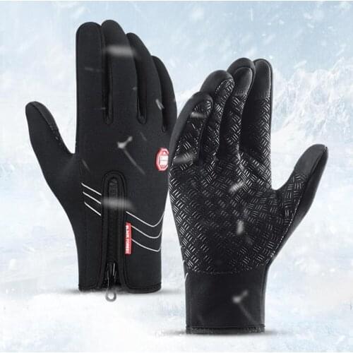 Windproof Cycling Gloves Unisex Waterproof Warm Bicycle Gloves Outdoor Hiking Motorcycle Sports Full Finger Riding Equipment
