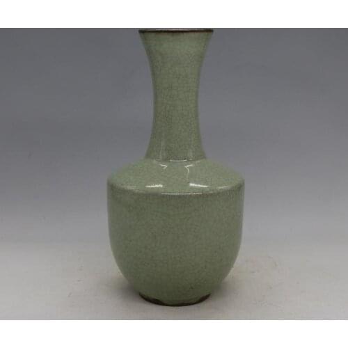 Antique Old Chinese porcelain vase,Celadon jug,Straight mouth,handmade crafts, Decorations collection & adornment, Free shipping