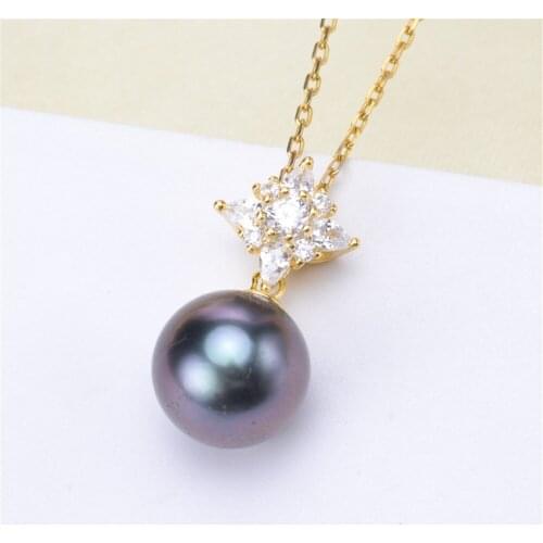 Factory Wholesale Real Solid S925 Sterling Silver Accessories DIY Jewelry Making Pearl Pendant For Women Charm Gift