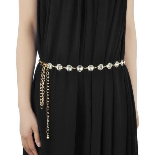 Womens Stylish Sliver Gold Metal Skinny Waist Belts Waistband For Dresses