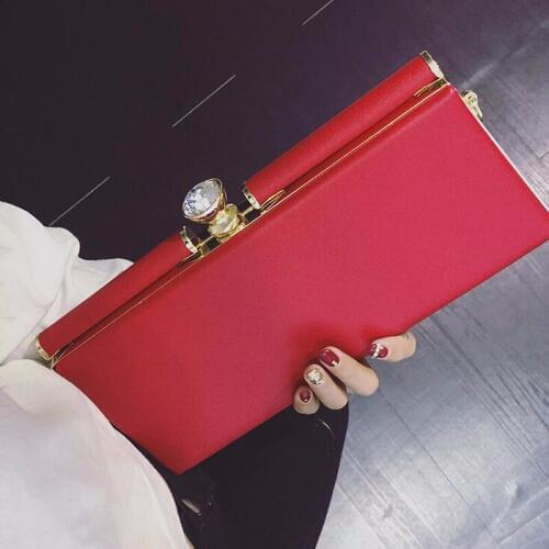 2019 European and American fashion clutch quality pu leather women bag wild chain shoulder bag Messenger packet diamond YY-02