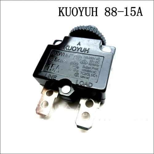 3Pcs Taiwan KUOYUH Overcurrent Protector Overload Switch 88 Series 15A