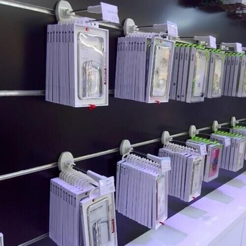 50 Pcs Mobile Phone Accessories Handing Security Hooks Slatwall Anti-Theft Locking Hook