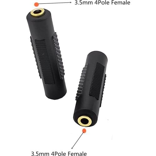 Audio cable 2.5mm 4 level female to 2.5mm 4 level female adapter earphone mobile phone box player