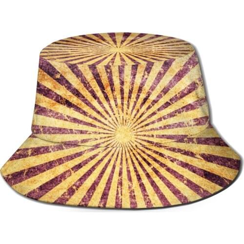 CINESSD Bucket Hat Unisex Bob Caps Hip Hop Gorros Grunge Strips Background Summer Panama Cap Beach Sun Fishing Hat