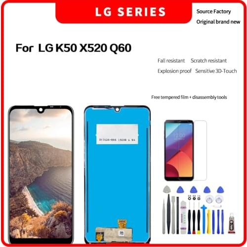 For LG K50 X520 Q60 LCD Display Touch Screen Digitizer Assembly For LG K50 X520 Q60 Screen with Disassembly tools