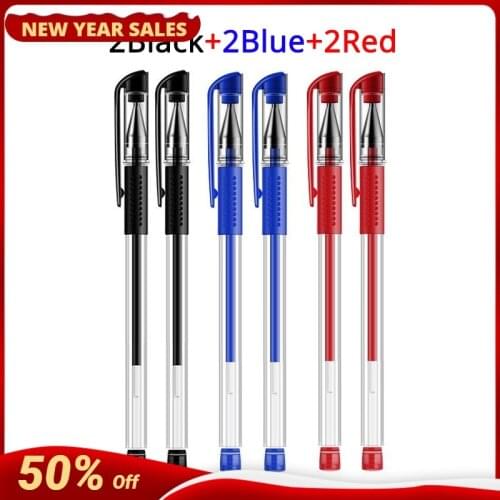 Gel Pen School and office writing Refill Set Black Blue Red ink ballpoint pen Bullet tip 0.5mm supplies Stationery