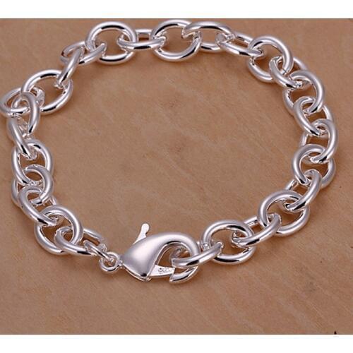 Fashion hot sale Chain men women Silver color Jewelry High quality Bracelet factory price free shipping , H089