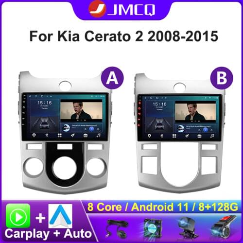 JMCQ 2DIN 9" 2G+32G Android 10 DSP 4G Car Radio Multimedia Video Player For Kia Cerato 2 TD Forte(MT) 2008-2015 Navigation GPS