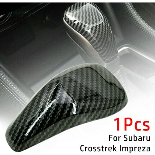 1 Pcs Gear Shift Cap For Subaru Crosstrek Forester Impreza Carbon Fiber Gear Shift Lever Knob Cover Dry Carbon Speed Gear Shift