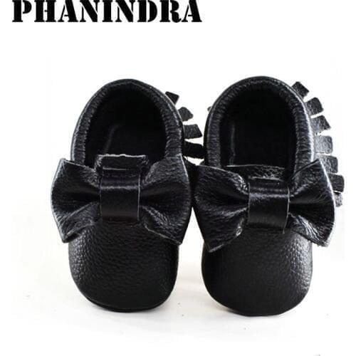 Hot sale 17colors Cute double bow New Genuine Leather Baby Shoes Infant Toddler Moccasins Non-slip Spring Soft Moccs Shoes