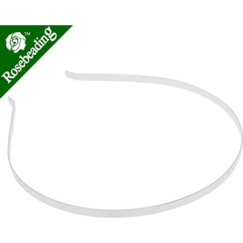 Metal Headbands in Nickel,5 mm Width,with bent ends for best comfort.20pcs/lot-C4470