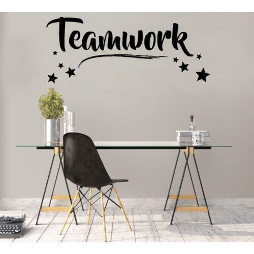 Cute Team Work Design Wall Sticker Decal Team Work Sticker Office Wall Decoration A00400
