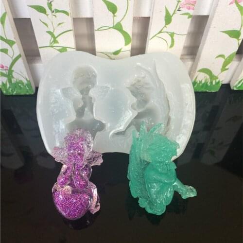 Cartoon silicone mold DIY resin jewelry pendant necklace pendant key chain accessories mold Baby clay mold for jewelry