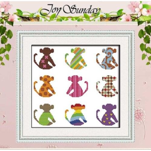 Changeable Monkey Patterns Counted Cross Stitch 11CT 14CT Cross Stitch Set Wholesale Cross-stitch Kit Embroidery Needlework