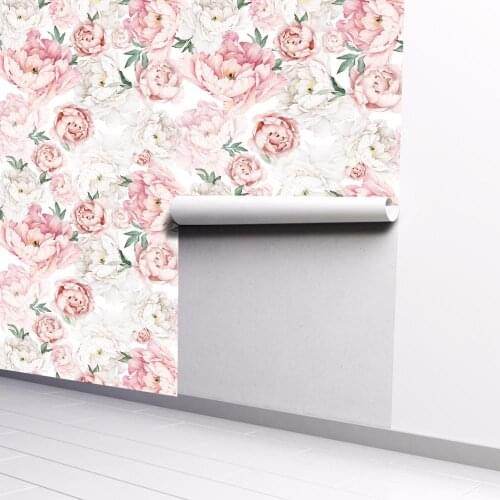 New Peel and Stick Wallpaper Removable Multi-Color Vinyl Adhesive Flowers and Plants Floral Wallcoverings Living Room Decor