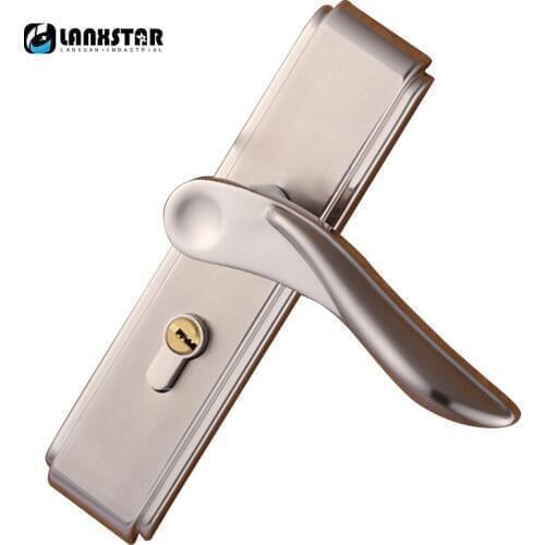 New Metal Handle Special Steel Alloy Door Locks Frame Heavy Glass Wooden Door Lock