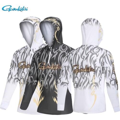 Gamakatsu Fishing Shirts Long Sleeve Clothes Anti-UV Sunscreen Breathable Quick Drying Outdoor Sports Summer Fishing Clothing