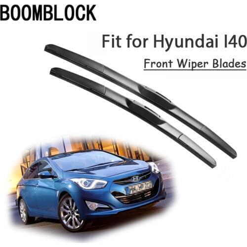 BOOMBLOCK 2PCS High Quality Front Windshield Wiper Blades For Hyundai i40 2013 2012 2011 Accessories