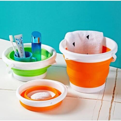 Folding Bucket Outdoor Bucket Fishing Bucket Portable Household Car Wash Bucket Car Brigade Art Pen Bucket Storage Bucket