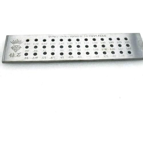 Jeweler Drawplates 39 Round Holes 0.26-2.8mm Steel Vintage Watchmaker
