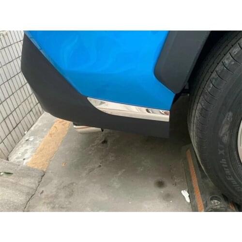 Car Exterior Rear And Front Bumper Corner Protector Cover Trims Sticker For Toyota RAV4 RAV 4 2019 2020 Car Styling Accssories