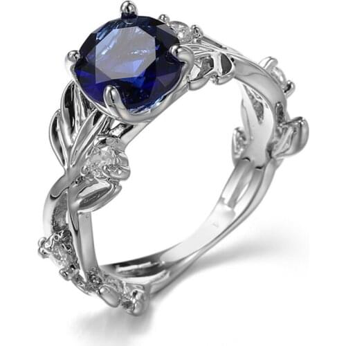 Womens accessoires aesthetic Engagement Ring for Female Crystal Zircon Leaf Ladies Wedding Rings bohemian Jewelry