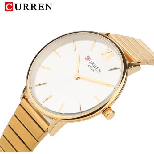 CURREN 9040 WomenWatches Elegant Fashion Quartz Movement Watch Unique Design Stainless Steel Waterproof Wrist Watch Reloj Hombre