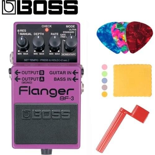 Boss BF-3 Audio Flanger Pedal for Guitar and Bass with Momentary Mode, Tap Tempo, and Ultra and Gain/Pan Modes