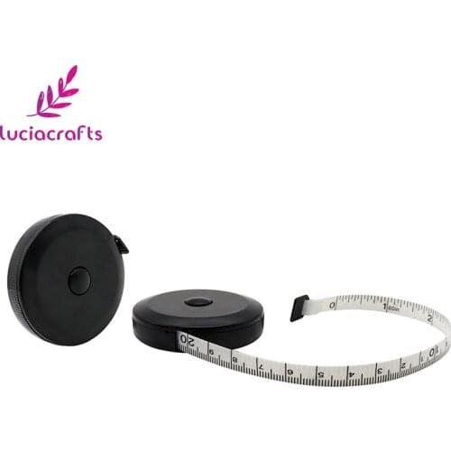 1piece 1.5m Black Centimeter/inch Sewing Tailor Tape measure Soft Ruler Portable Retractable Household Sewing Tools J0130